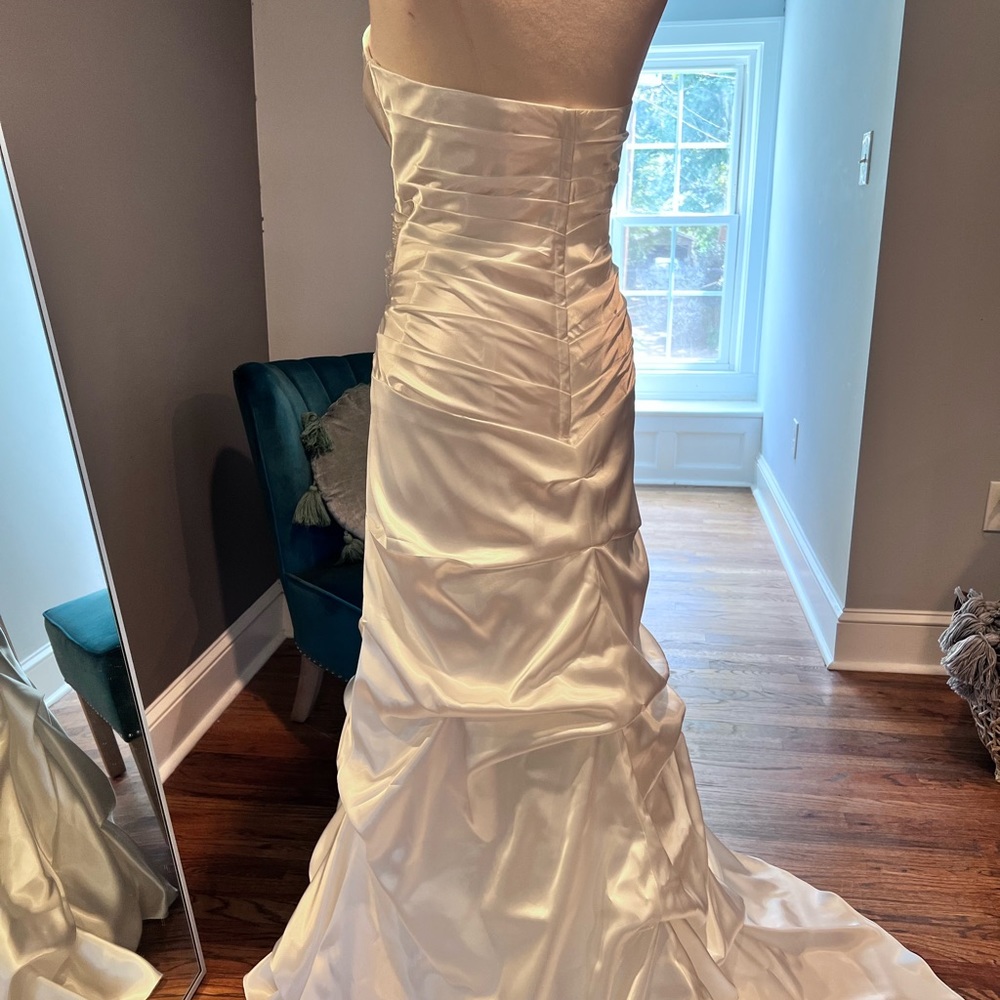 David’s Bridal Ruched Strapless Wedding Dress - Picture 11 of 15